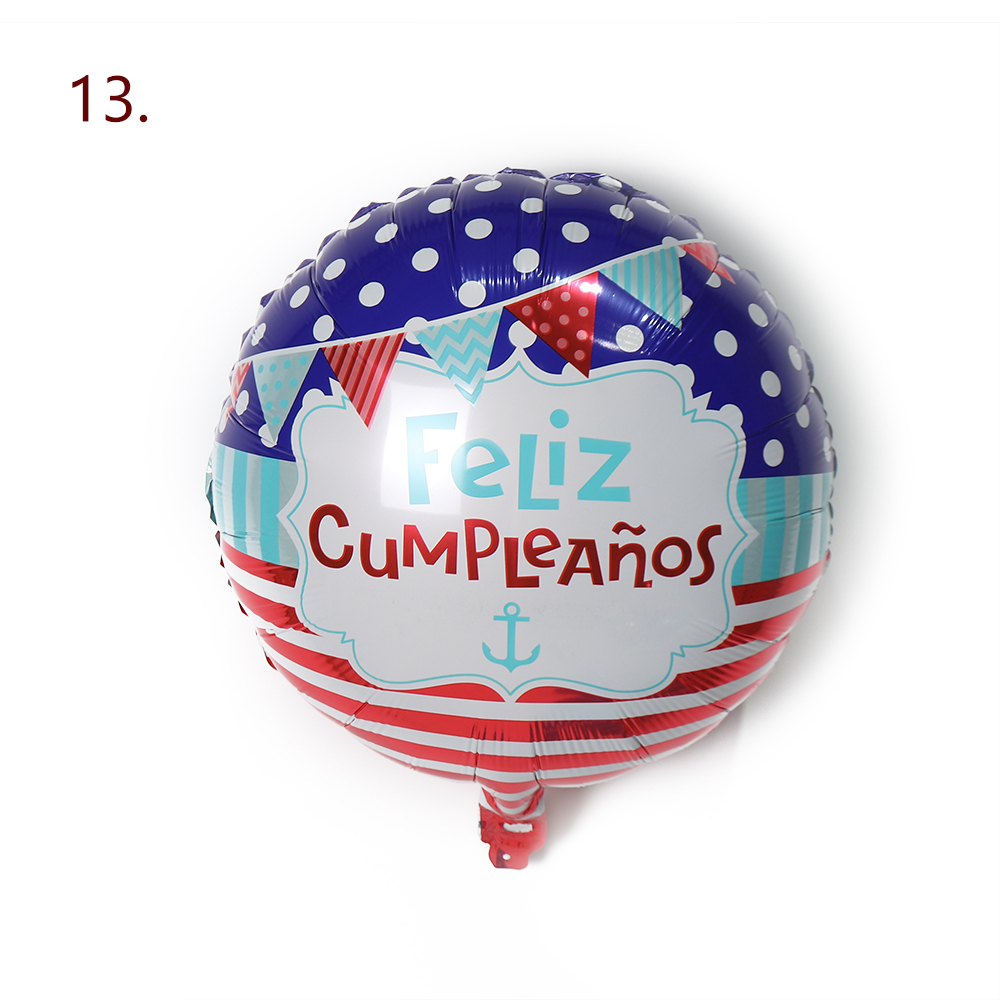 Ballon en aluminium Joyeux Anniversaire 13