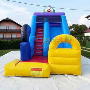 Tobogán inflable gigante con forma de payaso para niños, castillo inflable comercial con área de juegos. - Product Image 6