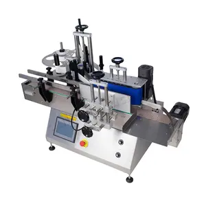 Semi-Automatic round Bottle Labeling Machine for Food Packaging Small Plastic Bottle Labeling Device