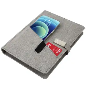 Banco de energía para Notebook, conjunto de regalo, diario de recuerdo, con Banco de energía y unidad Flash Usb, regalo creativo de negocios