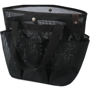 Bolsa de ducha ventilada de color sólido resistente al agua, cesta de baño grande de malla, organizador para gimnasio, dormitorio, artículos de aseo, playa, natación - Product Image 3