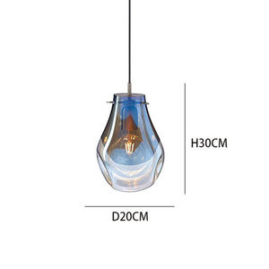 Lampe suspendue en verre irrégulière moderne Goutte <span class=keywords><strong>d</strong></span>'<span class=keywords><strong>eau</strong></span> Lampe suspendue pour <span class=keywords><strong>salle</strong></span> à manger Bar Café - Product Image 6