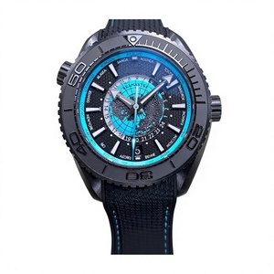 Reloj Luminoso de Alta Calidad, Resistente al Agua, 45.5mm, Movimiento VS Factory 8938, Cerámica Negra, Worldtimer GMT, Reloj de Buceo - Product Image 1