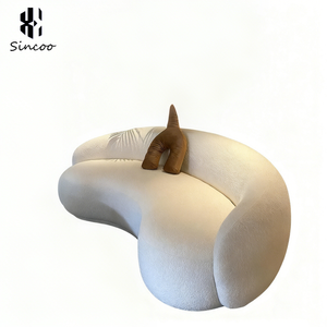 Sofá de Dos Plazas de Terciopelo Blanco Moderno de Alta Calidad, Silla de Tela Resistente a la Corrosión para Exteriores, Hotel, Salón de Belleza, Silla Larga - Product Image 5