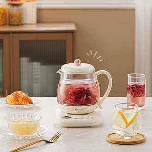 Nuevas tendencias para el hogar, tetera inalámbrica de vidrio de borosilicato de 900ml, tetera eléctrica <span class=keywords><strong>con</strong></span> control de temperatura <span class=keywords><strong>con</strong></span> colador - Product Image 5