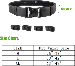 Atacado Heavy Duty Nylon Tactical <span class=keywords><strong>Belt</strong></span> Sistema Personalizado Outer <span class=keywords><strong>Belt</strong></span> Holster Utility Confortável Security Guard <span class=keywords><strong>Belt</strong></span> Outdoor Use - Product Image 3