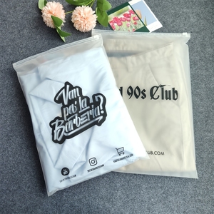 Borsa con cerniera in plastica smerigliata con chiusura lampo stampata personalizzata di vendita calda, borsa per imballaggio opaca per abbigliamento, borsa con cerniera per costumi da bagno ecologica - Product Image 6