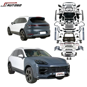 Kit carrosserie pour <span class=keywords><strong>Porsche</strong></span> <span class=keywords><strong>Cayenne</strong></span> 11-17, mise à niveau vers 24 pièces en PP+ABS, pare-chocs avant et arrière, phares, feux arrière, diffuseur, coffre, porte arrière - Product Image 1