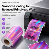 Étiquettes thermiques directes violettes, taille personnalisée, identification de produit personnalisable, finition thermique violette, étiquettes thermiques violettes