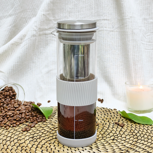 Carafe à café moderne et élégante en verre borosilicate transparent de grande capacité avec <span class=keywords><strong>filtre</strong></span> à extraction pour latte - Product Image 6