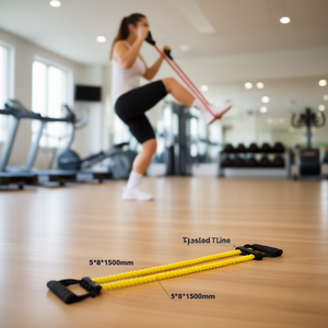 Yellow TPE Twisted Straight Line <b>Exercise</b> <b>Bands</b> 5*8*1500mm Product - Product Image 2