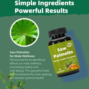 Suplementos Naturales para Hombres de Fábrica OEM, Suplemento de Máxima Salud con Saw Palmetto y Cúrcuma para Adultos - Product Image 3