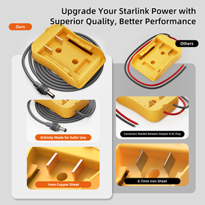 Support Starlink en gros avec prise CC et câble 1M 18AWG pour Starlink Mini, câble d'alimentation Starlink étanche 20V pour extérieur, voiture, camping-car - Product Image 2