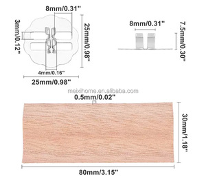 Mèches de bougie en <span class=keywords><strong>bois</strong></span> craquelé en forme de S de 30 mm avec support en métal, mèches en <span class=keywords><strong>bois</strong></span> naturel sans fumée pour la fabrication de bougies parfumées DIY - Product Image 4