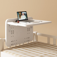 Bureau d'ordinateur pliable et réglable à fixer au lit, table d'étude pour dortoirs universitaires et lits superposés - Indispensable pour la rentrée scolaire