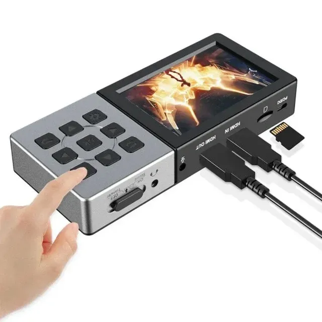 For Ezcap 273 Android Android 4K/8K HD Video Recorder Box 1080P 60fps HD to USB Game Video Capture Card with 3.5" LCD Screen Pla