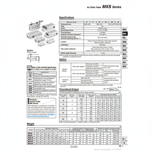 Table coulissante pneumatique SMC Pneumatics MXS12-10BS pièces pneumatiques de haute qualité - Product Image 1