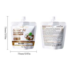 SADOER Champú nutritivo de aceite de coco Control de aceite esponjoso Aceite limpio para el cabello y la suciedad Eliminar la caspa suelta Productos para el cuidado de la piel del cabello - Product Image 6