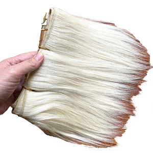 Extensiones de Cabello para Muñecas Blythe, Cabello de Cabra, Cola de Yak, Trama de Cabello 613 #   Cabello Chino Liso y Sedoso de 8 Pulgadas - Product Image 4