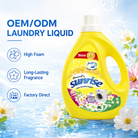 Lessive liquide concentrée super nettoyante et adoucissante Sunrise Factory 3L, écologique, parfum jasmin, pour l'Afrique