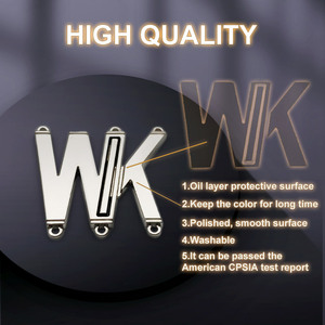 Môi trường khắc may thương hiệu Tên quần áo tấm biểu tượng tùy chỉnh nhãn kim loại tag - Product Image 6