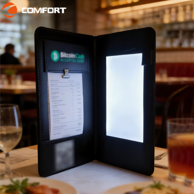 Digital Restaurant Menu Screen Advertising Display Electronic Illumination Bill Folder Menu Board