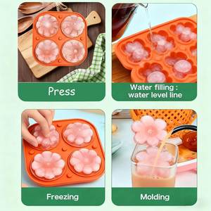 Moule à glaçons citrouille d'Halloween, plateau en silicone orange avec couvercle, moule 3D pour whisky, décoration de fête de Thanksgiving - Product Image 5