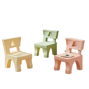 Wholesale KS Modern Foldable Eco-Friendly Apartment Use Children's Plastic Round <b>Wing</b> <b>Back</b> <b>Chair</b> Bright Color - Product Image 1