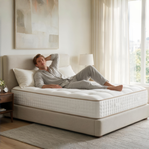Colchón Moderno de Lujo con Muelles Ensacados, Híbrido de Gel y Espuma Viscoelástica, Tamaños Queen y King, Fresco y Confortable, Firmeza Media, para Hotel y Hogar - Product Image 1