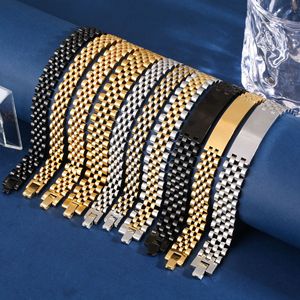 <span class=keywords><strong>Bracelet</strong></span> de montre incurvé de 15 mm de large pour hommes, en acier inoxydable, réglable, en titane, bijoux de mode coréenne, vente en gros - Product Image 4