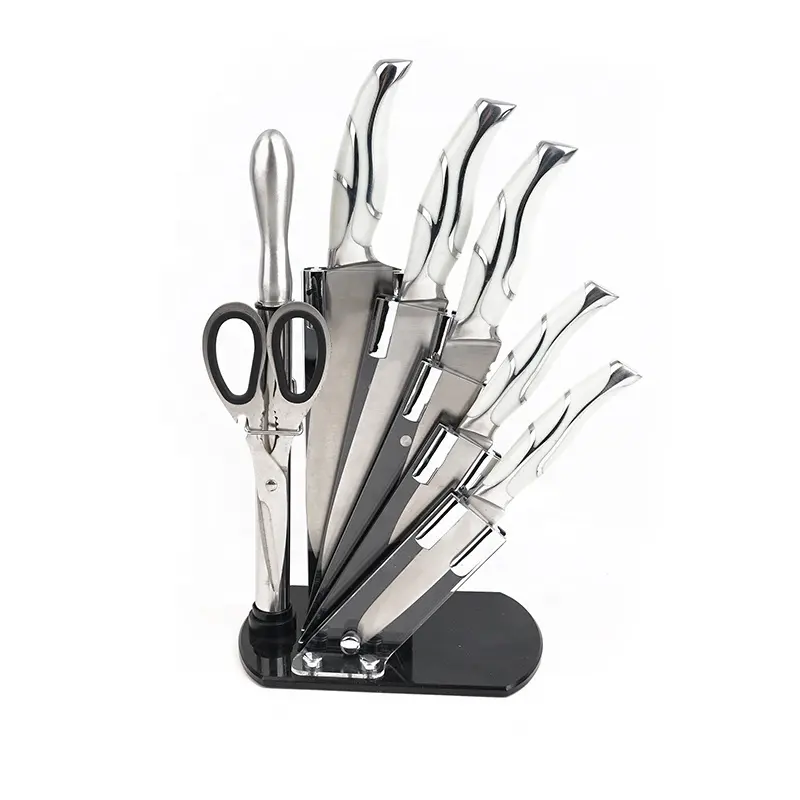 7 pezzi 1 set di vendita calda in acciaio inossidabile affilato chef set di coltelli da cucina set di posate