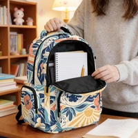 Sac à dos pour ordinateur portable OEM Hawaiian Surfboard Tropical Print 17 pouces multi-poches pour l'école, le bureau et les voyages