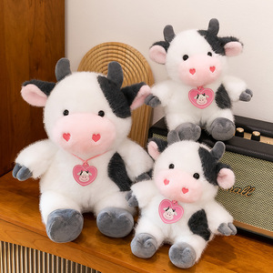 Jouets en peluche vache <span class=keywords><strong>de</strong></span> la ferme, <span class=keywords><strong>animaux</strong></span> <span class=keywords><strong>de</strong></span> lait mignons <span class=keywords><strong>de</strong></span> dessin animé, vente en gros, décoration <span class=keywords><strong>de</strong></span> la maison, cadeaux pour enfants - Product Image 4