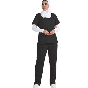 Meikeduo Medical Scrub Set Unisex Woven Moisture Wicking Split Uniform For Hospitals And Nursing Care - Product Image 3
