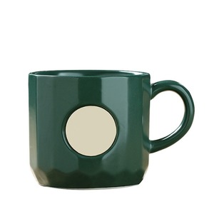 Tasse en céramique Shang Fengshou 301-400ml, finition mate avec cercle en cuivre, tasse à café cadeau - Product Image 3