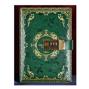 Diario con bloqueo Diario Paquete de caja de regalo Vintage PU Diario de cuero con bloqueo Secretos Escritura Bloqueo Diarios Diario - Product Image 1