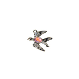 Flying Bird Charm Zinc Alloy Bezel Setting Pink Blue White Unisex Jewelry <b>DIY</b> Accessory <b>Kit</b> - Product Image 5