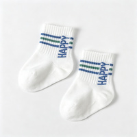 Chaussettes tricotées sans couture de style coréen Preppy A-class, respirantes, douces pour la peau, rayées, pour bébé de 13 ans