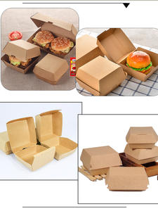 บรรจุภัณฑ์อาหารแบบกำหนดเองที่เป็นมิตรกับสิ่งแวดล้อมสำหรับอาหารจานด่วน บรรจุภัณฑ์ไก่ทอด กล่องเบอร์เกอร์ - Product Image 3