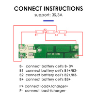 PCB Asamblea 3S 3A 3,7 V Li-ion Batería de litio 18650 PCB BMS Placa de protección