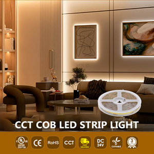 Adled Cob Led <b>Strip</b> 640Leds M 24V Dc Warm Cold White Dimmable Tunable Cct Landscape Lighting 5M Reel - Product Image 1