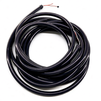 Tira de Luces LED de Silicona de Neón Flexible de 360 Grados, Redonda, Negra, Personalizada, para Iluminación de Bares y Discotecas