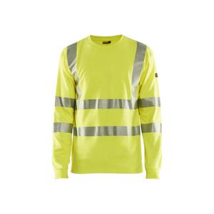 BLAKLADER - 3481176133005XL Multinorm Hi-vis long sleeved t-<b>shirt</b> Yellow - EAN 7330509864128 <b>FLAME</b> RESISTANT WORKWEAR - Product Image 1