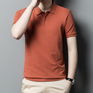 T-Shirt Formale in Cotone Lavorato a Maglia di Alta Qualità, Antipiega, con <span class=keywords><strong>Filo</strong></span> Dorato per Uomo, Produzione ODM Personalizzata all'Ingrosso - Product Image 6