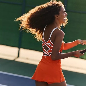 Tenniscore Outdoor Women <b>Custom</b> Logo Sexy Breathable Sleeveless Sportswear Quick Dry Women's Tennis <b>Dress</b> Wear - Product Image 6