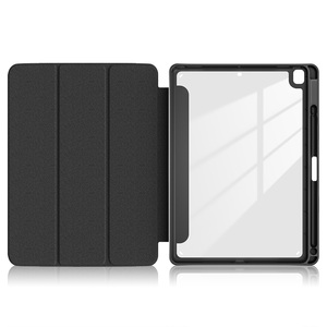 Étui transparent <span class=keywords><strong>pour</strong></span> <span class=keywords><strong>tablette</strong></span> d'affaires <span class=keywords><strong>pour</strong></span> <span class=keywords><strong>Apple</strong></span> Ipad <span class=keywords><strong>7</strong></span> 8 <span class=keywords><strong>9</strong></span> Th Gen 2020 2019 10.2 pouces à trois volets Flip Cover Built In Pencil Slot - Product Image 1