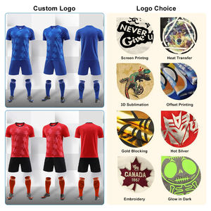 طقم كرة قدم رجالي مخصص مع قميص وجوارب من البوليستر 100٪ سريع الجفاف وقابل للتنفس للصيف - Product Image 5