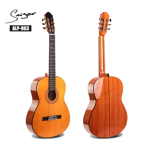 Guitarra <span class=keywords><strong>Flamenca</strong></span> Smiger de Tapa Sólida Guitarra Clásica de 39" con Trastes de Extremo Redondo y Acabado de Alto Brillo - Product Image 1