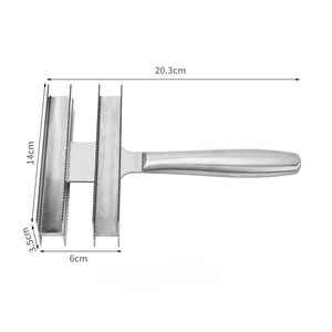 गाय के घोड़े की ऊन सेरेटेड कंघी खरोंच और स्टॉप खुजली की डबल सिर वाली स्थिर आपूर्ति पालतू बिल्ली और कुत्ते के बालों की कंघी दोनों तरफ ब्रश की सफाई - Product Image 1