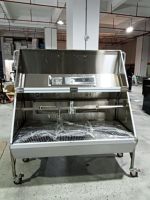 Barbecue à charbon de bois entièrement automatique à hauteur réglable pour l'extérieur, en acier inoxydable, charge de 60kg